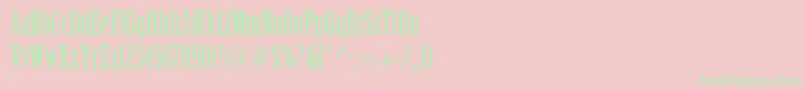Birchstd Font – Green Fonts on Pink Background