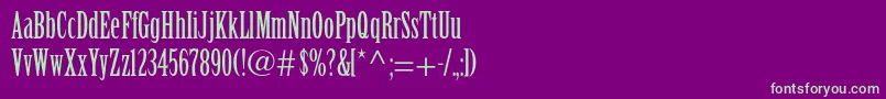 Birchstd Font – Green Fonts on Purple Background