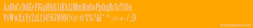Birchstd Font – Pink Fonts on Orange Background