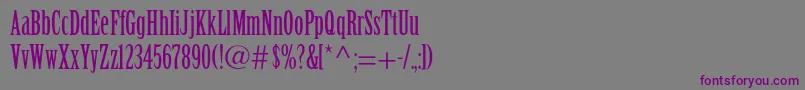 Birchstd Font – Purple Fonts on Gray Background
