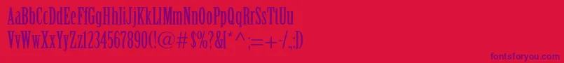 Birchstd Font – Purple Fonts on Red Background