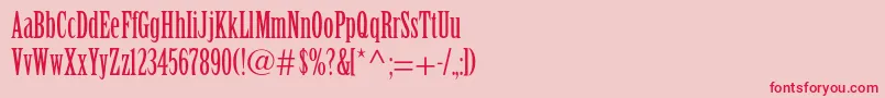 Birchstd Font – Red Fonts on Pink Background