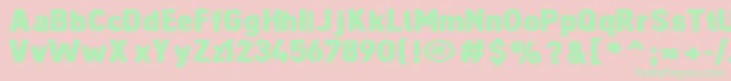 DinovaBlack-Schriftart – Grüne Schriften auf rosa Hintergrund
