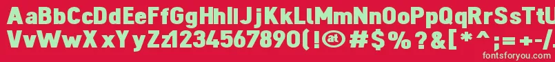 DinovaBlack Font – Green Fonts on Red Background