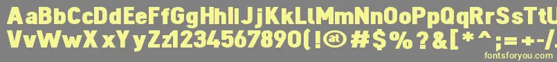 DinovaBlack Font – Yellow Fonts on Gray Background