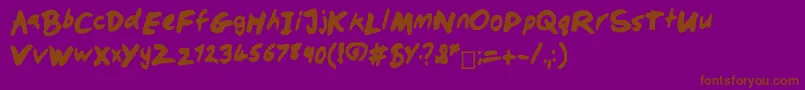Dobbochisel Font – Brown Fonts on Purple Background