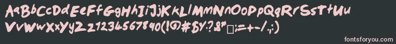 Dobbochisel Font – Pink Fonts on Black Background