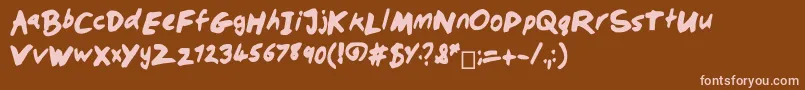 Dobbochisel Font – Pink Fonts on Brown Background