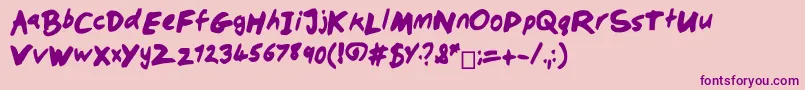 Шрифт Dobbochisel – фиолетовые шрифты на розовом фоне