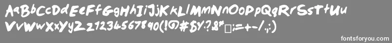 Dobbochisel-Schriftart – Weiße Schriften auf grauem Hintergrund