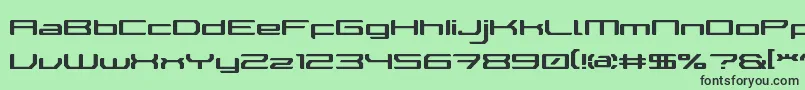 Czcionka WalkerBotLdr – czarne czcionki na zielonym tle