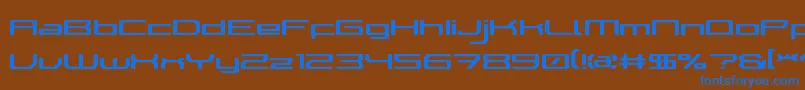WalkerBotLdr Font – Blue Fonts on Brown Background