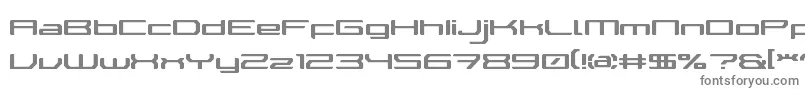 WalkerBotLdr-fontti – harmaat kirjasimet valkoisella taustalla