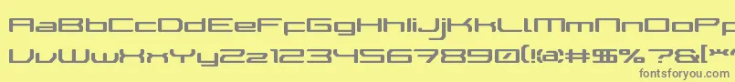 WalkerBotLdr-Schriftart – Graue Schriften auf gelbem Hintergrund