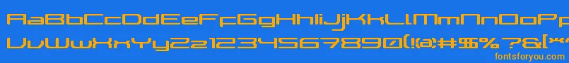 Шрифт WalkerBotLdr – оранжевые шрифты на синем фоне