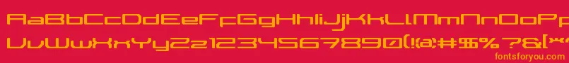 WalkerBotLdr Font – Orange Fonts on Red Background