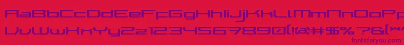 WalkerBotLdr-fontti – violetit fontit punaisella taustalla