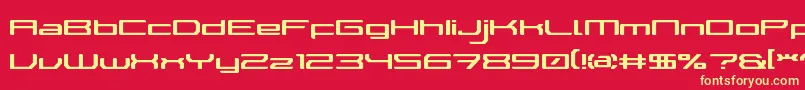 WalkerBotLdr Font – Yellow Fonts on Red Background