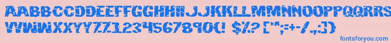 Hulk Font – Blue Fonts on Pink Background