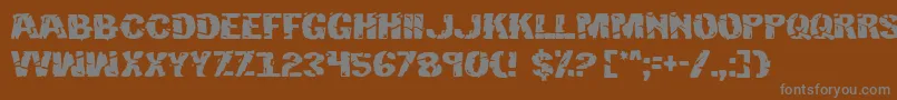 Hulk Font – Gray Fonts on Brown Background