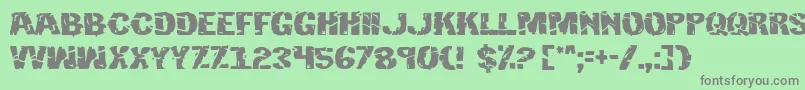 Hulk Font – Gray Fonts on Green Background