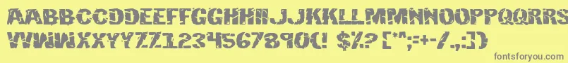 Hulk Font – Gray Fonts on Yellow Background