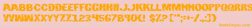 Hulk Font – Orange Fonts on Pink Background