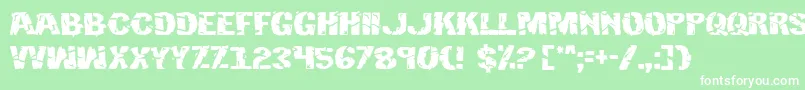 フォントHulk – 緑の背景に白い文字