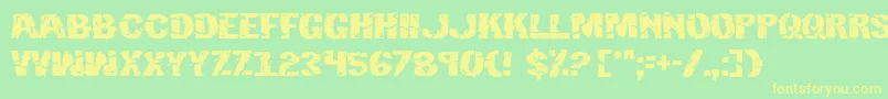 Hulk Font – Yellow Fonts on Green Background