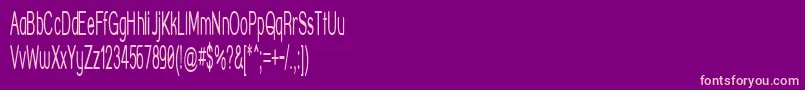 fuente StreetCornerNarrower – Fuentes Rosadas Sobre Fondo Morado