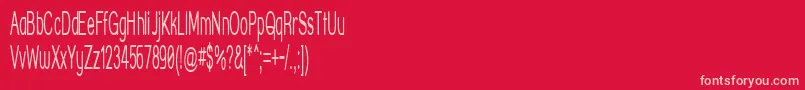 fuente StreetCornerNarrower – Fuentes Rosadas Sobre Fondo Rojo