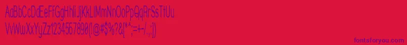StreetCornerNarrower Font – Purple Fonts on Red Background