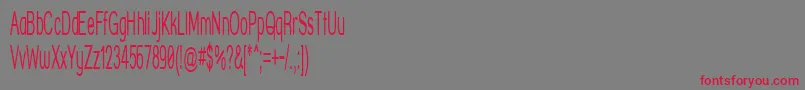 StreetCornerNarrower Font – Red Fonts on Gray Background