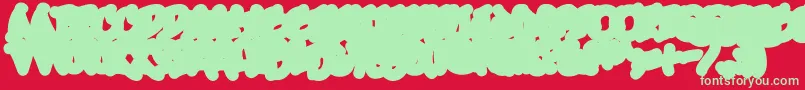 UrbanScrawlDown Font – Green Fonts on Red Background