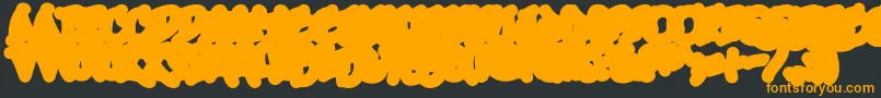 フォントUrbanScrawlDown – 黒い背景にオレンジの文字