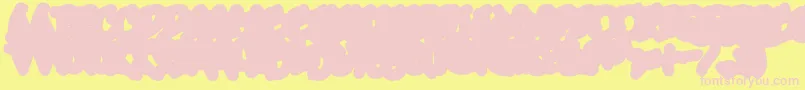 UrbanScrawlDown-Schriftart – Rosa Schriften auf gelbem Hintergrund