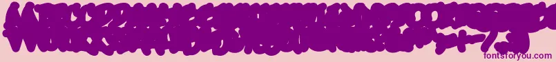 UrbanScrawlDown Font – Purple Fonts on Pink Background