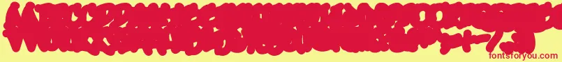 UrbanScrawlDown Font – Red Fonts on Yellow Background