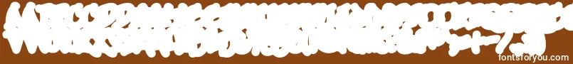 フォントUrbanScrawlDown – 茶色の背景に白い文字