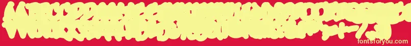 UrbanScrawlDown Font – Yellow Fonts on Red Background