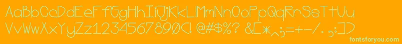 Mostlymono Font – Green Fonts on Orange Background