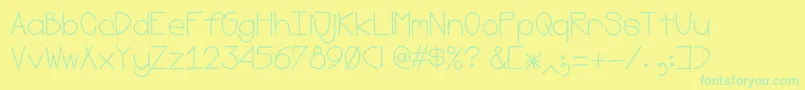 Mostlymono Font – Green Fonts on Yellow Background