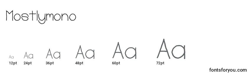 Mostlymono Font Sizes