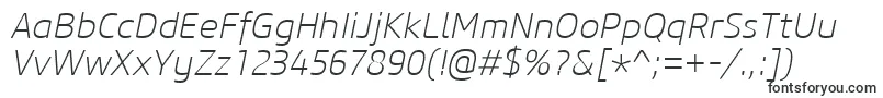 CoreSansM25ExtralightItalic Font – Fonts for Adobe Reader