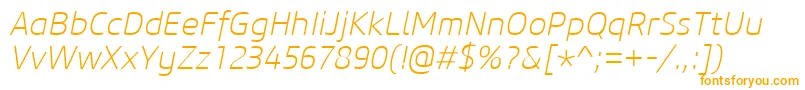 fuente CoreSansM25ExtralightItalic – Fuentes Naranjas