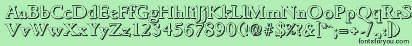 GouditashadowBold Font – Black Fonts on Green Background