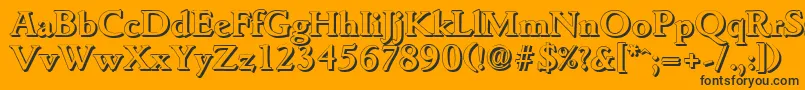 GouditashadowBold Font – Black Fonts on Orange Background