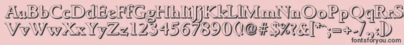 GouditashadowBold Font – Black Fonts on Pink Background