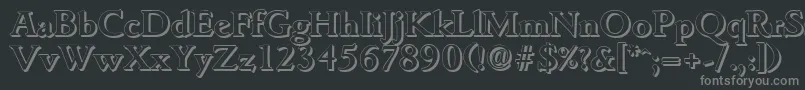 GouditashadowBold Font – Gray Fonts on Black Background