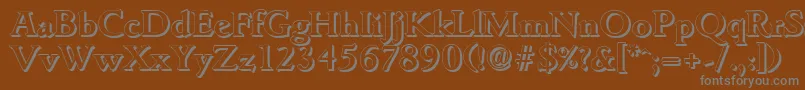 Шрифт GouditashadowBold – серые шрифты на коричневом фоне